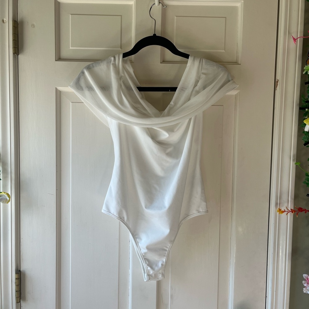 Stretchy White Bodysuit